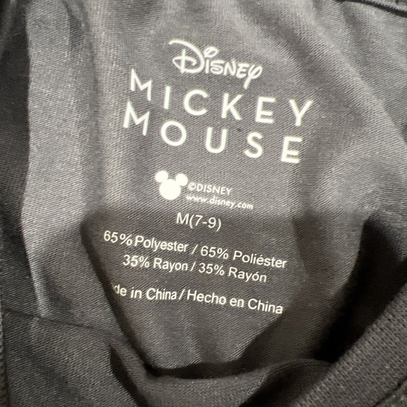 Disney‎ Shirt Kids Medium 7–9 Gray Mickey Mouse Short Sleeve Tunic Inspire - Picture 8 of 9
